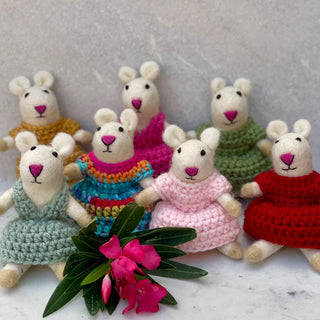 Felted Mouse Figure