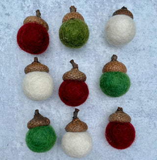 Felted Wool Acorns