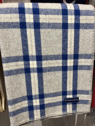Minnehaha Falls Heavy Blue Wool Throw