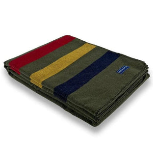Frontier Stripe Olive- Throw