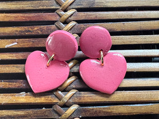 Pink Heart Earrings