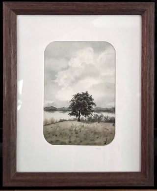 Framed print - Lone Tree, rounded mat, 8x10