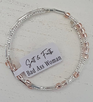 Morse Code Bracelet Bad Ass Woman