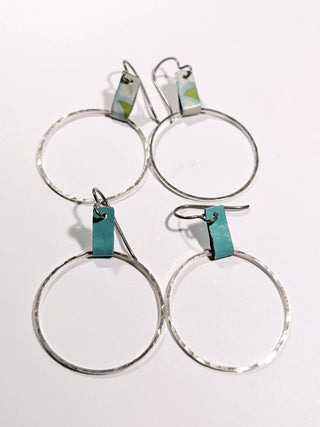 Folded Tin Earrings - Lg