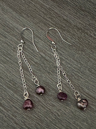 Plum Freshwater Pearl Dangles