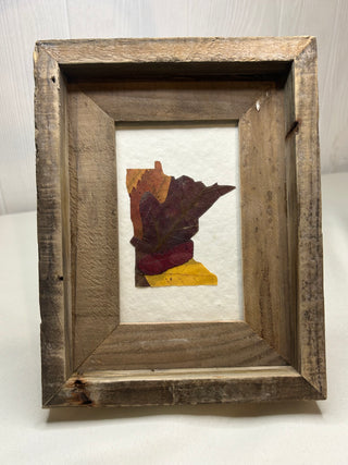 5x7 Barnwood MN Leaf Frame