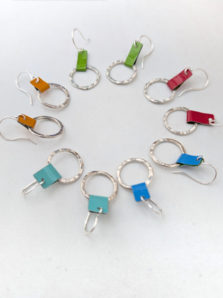 Folded Tin Earrings - Sm