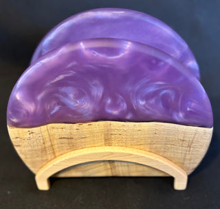 Napkin Holder Maple/Purple