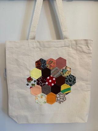 Vintage Quilt Flower Tote