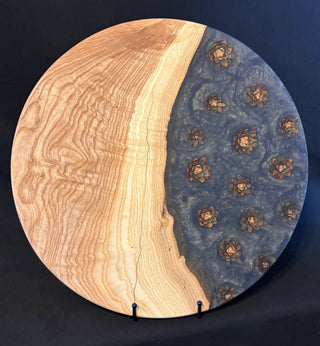 Lazy Susan Oak/Blue