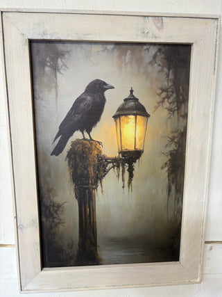 Crow with light print