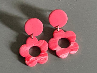 Flower Power Earrings Coral