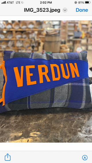 Verdun pennant pillow