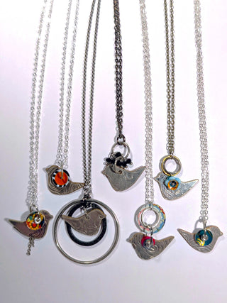 Silver Bird Necklaces