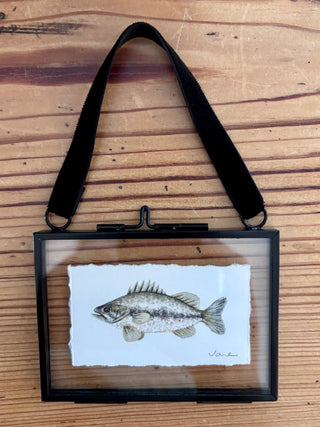 Print - Tiny fish, large mouth bass
