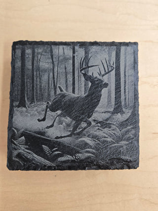Deer slate coaster