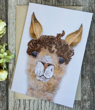 Llama "George" Nature Art Card