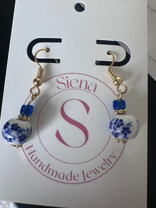 Floral Blue Earrings