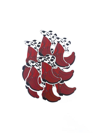 Red Cowgirl Boots Sticker