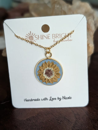 Sunflower Clay Necklace