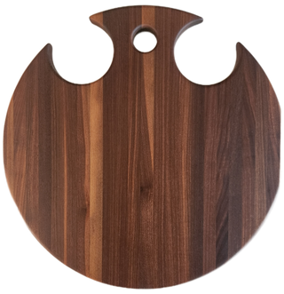 Party Board - Round Walnut