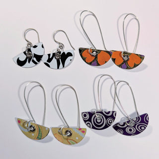 Half Moon Tin Earrings