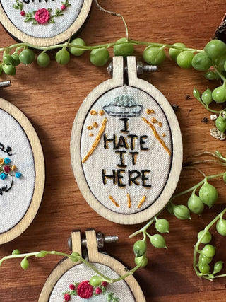 Snarky Embroidery Magnet - Oval