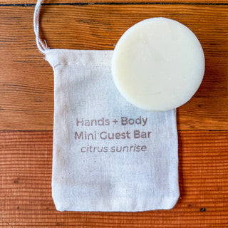 Hands + Body Mini Guest Bar Soap – citrus sunrise