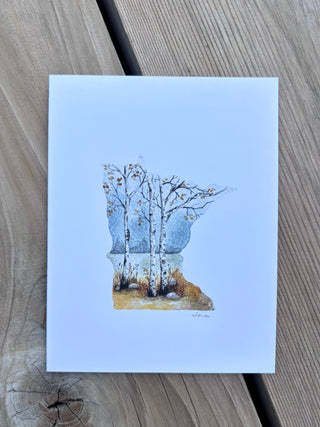 Greeting card MN Birches