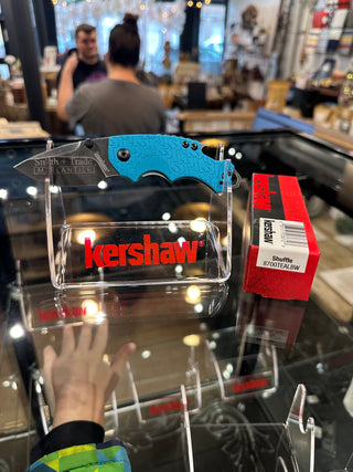 Kershaw RRW engraved "Shuffle" knife (teal)