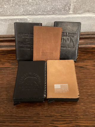 Cardholder (Colt) Metal Cardholder Wrapped In Leather