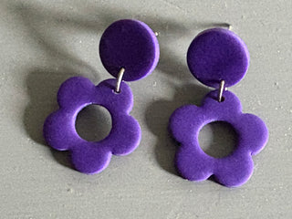Flower Power Earrings Purple