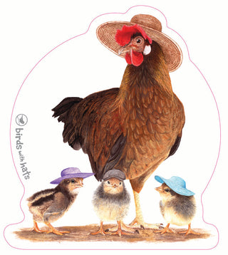Sticker No30 Hen&Chicks