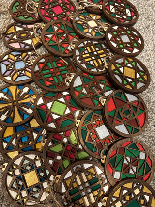 2 pk handpainted ornaments