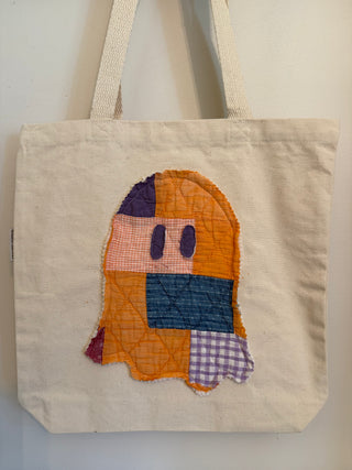 Vintage Quilt Ghost Tote