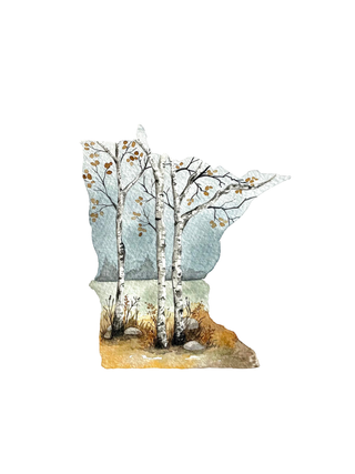 Print - MN Birches