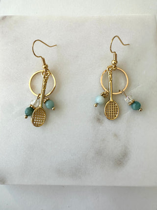 Dangle Racquet Earrings