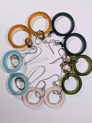 Tumbled Glass Earring