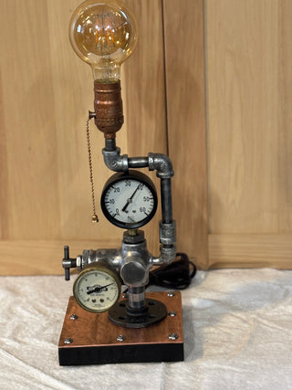 Industrial Gauge Steampunk Lamp