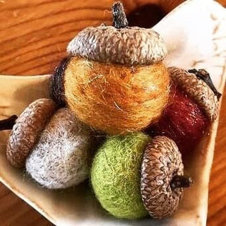 Felted Wool Acorns