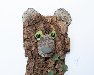 Bear With Green Eyes Nature Art Card