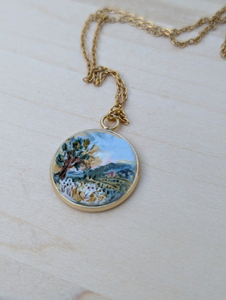 Midwest September Hand Sculpted Clay Necklace