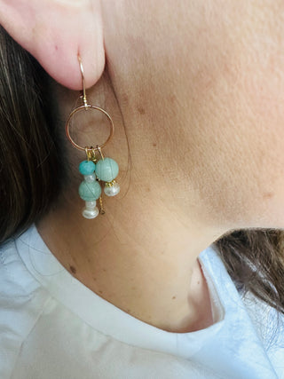 Light Blue Dangle Earrings