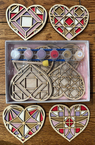 Geometric Hearts DIY Set2