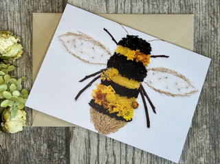 Bee with comb art card