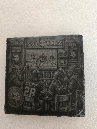 SKOL Vickings slate coaster