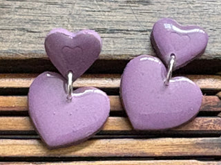 Purple Heart Earrings