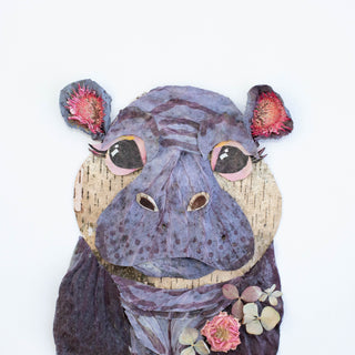 Hippo "Louisa" Nature Art Card