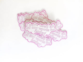 Out of Words Sticker