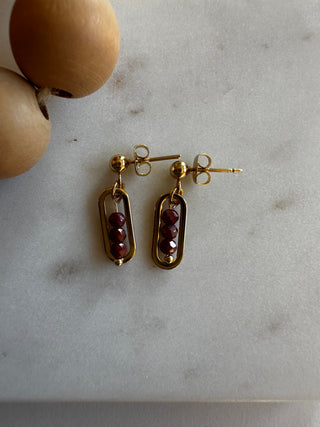 Red and Gold Echo Earrings